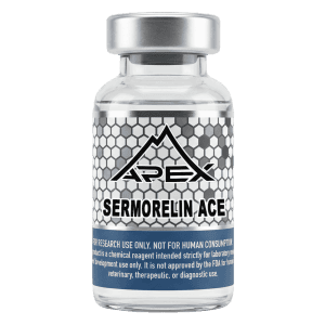 Sermorelin Acetate lyophilized research peptide vial — Apex Laboratory